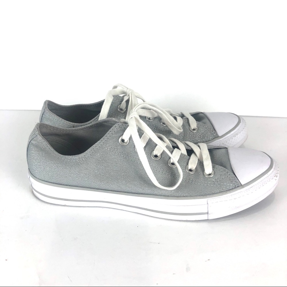 NWOT Converse Chuck Taylor silver sneakers…